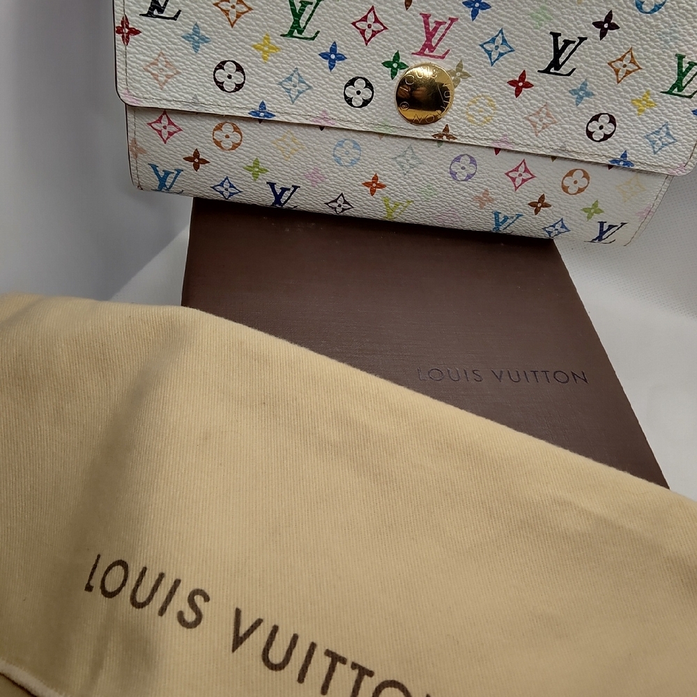 Louis Vuitton White Murakami Wallet